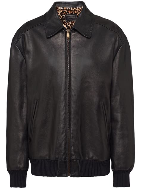 prada bomber women|Prada leather bomber jacket.